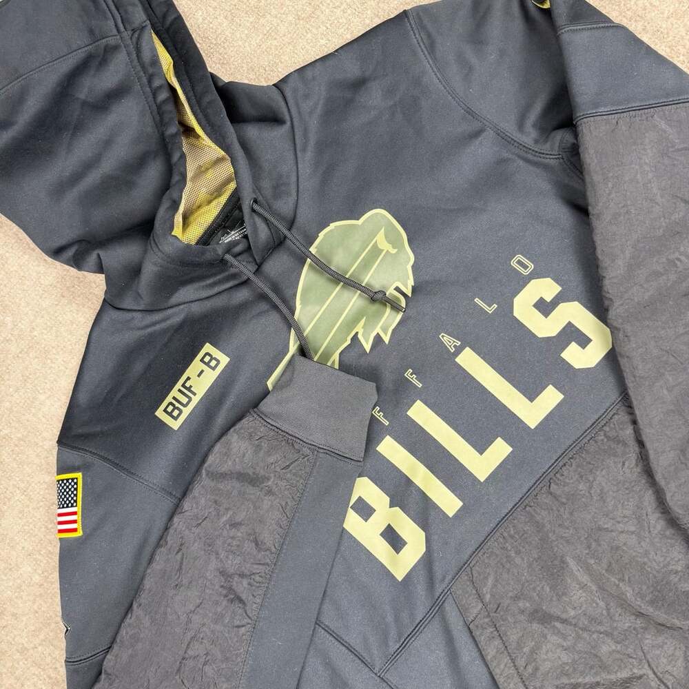 Nike Buffalo Bills Salute To Service Hoodie NFL  On field Apparel Size M